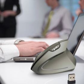 MYSZKA PIONOWA HXSJ T24 BEZPRZEWODOWA ERGONOMICZNA SZARA