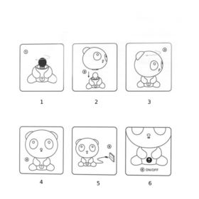 LAMPKA NOCNA DLA DZIECI MIŚ BIAŁA