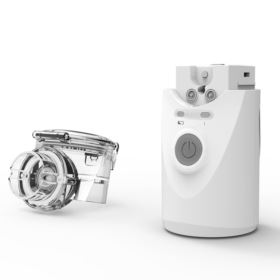 INHALATOR ULTRADŹWIĘKOWY NEBULIZATOR PRZENOŚNY DLA DZIECI I DOROSŁYCH BIAŁO-SZARY