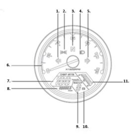 UNIWERSALNY OBROTOMIERZ LICZNIK PRĘDKOŚCIOMIERZ DO MOTOCYKLI QUAD&Oacute;W CROSS&Oacute;W