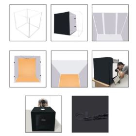 NAMIOT BEZCIENIOWY LED DUŻY 80 CM 80W PULUZ FOTOGRAFIA PRODUKTOWA