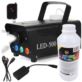MASZYNA DO DYMU LED-500 Z 3 DIODAMI LED I PILOTEM + PŁYN 1 LITR