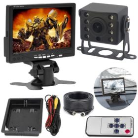 KAMERA COFANIA 8 DIOD IR Z MONITOREM 7 CALI PILOTEM I KABLEM 15 METR&Oacute;W