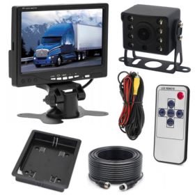 KAMERA COFANIA 8 DIOD IR Z MONITOREM 7 CALI PILOTEM I KABLEM 15 METR&Oacute;W