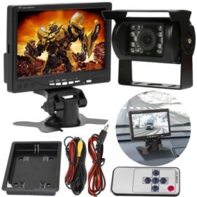 KAMERA COFANIA 8 DIOD IR Z MONITOREM 7 CALI PILOTEM I KABLEM 15 METR&Oacute;W