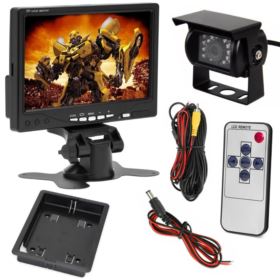 KAMERA COFANIA 8 DIOD IR Z MONITOREM 7 CALI PILOTEM I KABLEM 15 METR&Oacute;W