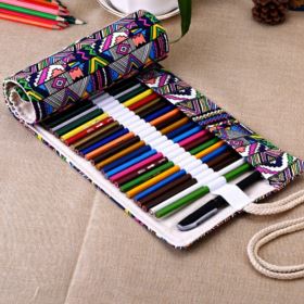 PI&Oacute;RNIK ZWIJANY NA 72 KREDKI ZE WZOREM ETNICZNYM