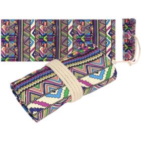 PI&Oacute;RNIK ZWIJANY NA 72 KREDKI ZE WZOREM ETNICZNYM