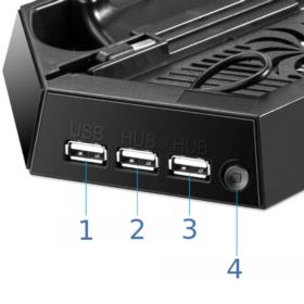 PODSTAWKA CHŁODZĄCA PS4 Z ŁADOWARKĄ DO PAD&Oacute;W DUALSHOCK I Z HUBEM USB CZARNA