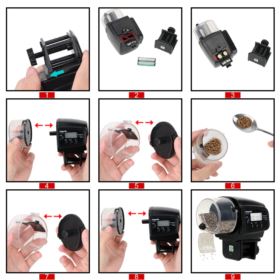 AUTOMATYCZNY KARMNIK DLA RYB Z WYŚWIETLACZEM