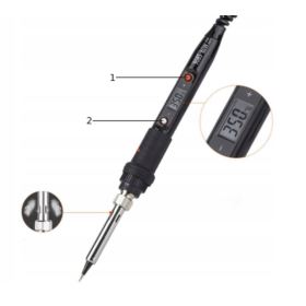 LUTOWNICA KOLBOWA Z REGULACJĄ TEMPERATURY I WYŚWIETLACZEM LCD 80W