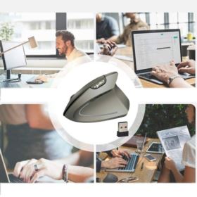 MYSZKA PIONOWA HXSJ T24 BEZPRZEWODOWA ERGONOMICZNA SZARA