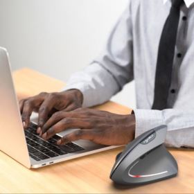 MYSZKA PIONOWA HXSJ T24 BEZPRZEWODOWA ERGONOMICZNA SZARA