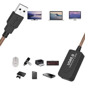 PRZEDŁUŻACZ USB 10M USB 2.0 AKTYWNY CZARNY