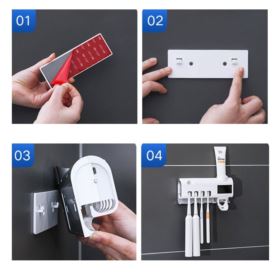 STERYLIZATOR DO SZCZOTECZEK Z DOZOWNIKIEM PASTY DO ZĘB&Oacute;W