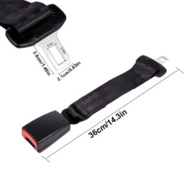 PRZEDŁUŻACZ PASA BEZPIECZEŃSTWA CZARNY