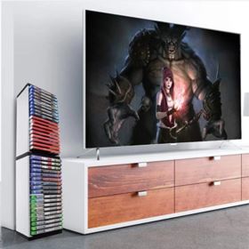 STOJAK NA GRY DOBE PLAYSTATION XBOX NINTENDO BIAŁY