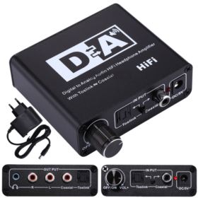 KONWERTER DWUKIERUNKOWY SPDIF I COAXIAL Z ZASILACZEM