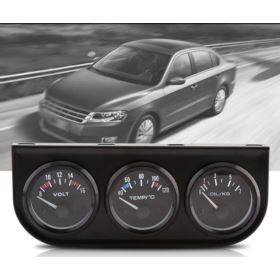 DODATKOWE ZEGARY SAMOCHODOWE WSKAŹNIK CIŚNIENIA OLEJU  TEMPERATURY SILNIKA I VOLTOMIERZ