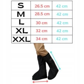 OCHRANIACZE PRZECIWDESZCZOWE NA BUTY XL 43-45 32 CM CZARNE