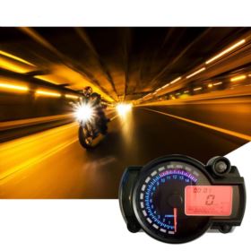 UNIWERSALNY LICZNIK MOTOCYKLOWY CYFROWY LED 7 KOLOR&Oacute;W