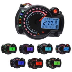 UNIWERSALNY LICZNIK MOTOCYKLOWY CYFROWY LED 7 KOLOR&Oacute;W