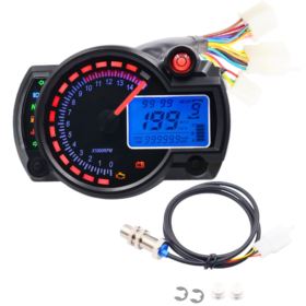 UNIWERSALNY LICZNIK MOTOCYKLOWY CYFROWY LED 7 KOLOR&Oacute;W