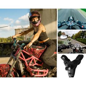 MOCOWANIE KAMERY DO KASKU ANTYPOŚLIZGOWE CZARNE