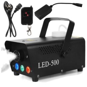 MASZYNA DO DYMU LED-500 Z 3 DIODAMI LED I PILOTEM