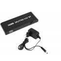 SWITCH HDMI SPLITTER 1x4 PORTY Z ZASILACZEM KONWERTER