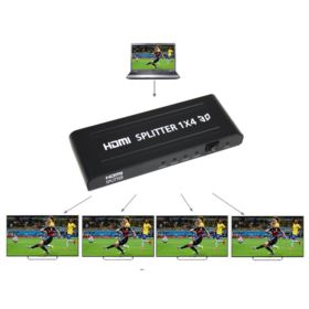 SWITCH HDMI SPLITTER 1x4 PORTY Z ZASILACZEM KONWERTER