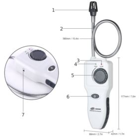 DETEKTOR GAZU RĘCZNY WYKRYWACZ WYCIEKU GAZ&Oacute;W PALNYCH