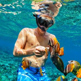 MASKA DO NURKOWANIA Z UCHWYTEM DO KAMER SPORTOWYCH Z ETUI