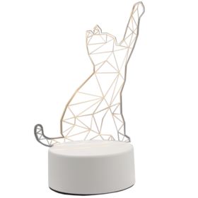 LAMPKA 3D KOTEK LED NA USB