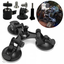 UCHWYT Z PRZYSSAWKĄ DO KAMER SPORTOWYCH TRI-ANGLE CZARNY Z OBROTOWĄ GŁOWICĄ 360 STOPNI