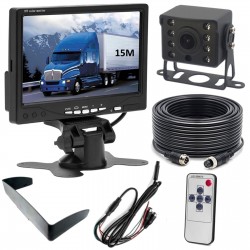 KAMERA COFANIA 8 DIOD IR Z MONITOREM 7 CALI PILOTEM I KABLEM 15 METRÓW