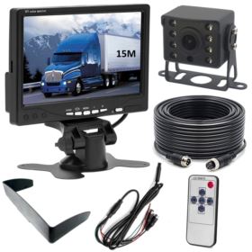 KAMERA COFANIA 8 DIOD IR Z MONITOREM 7 CALI PILOTEM I KABLEM 15 METR&Oacute;W