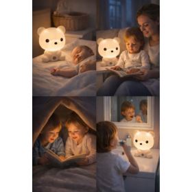 LAMPKA NOCNA DLA DZIECI MIŚ BIAŁA