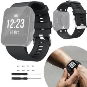 PASEK DO GARMIN FORERUNNER 30 35 CZARNY SILIKONOWY