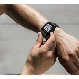 PASEK DO GARMIN FORERUNNER 30 35 CZARNY SILIKONOWY