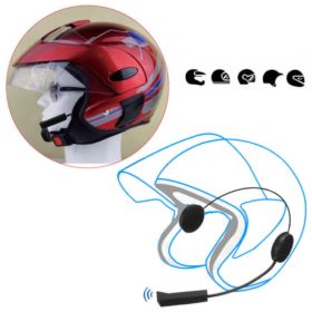 SŁUCHAWKI BLUETOOTH DO KASKU MOTOCYKLOWEGO Z MIKROFONEM I KABLEM DO ŁADOWANIA CZARNE