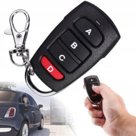 PILOT 4 KANAŁOWY 433MHZ RF DO STEROWANIA CZARNO-SREBRNY