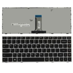 KLAWIATURA LENOVO IDEAPAD G40 G40-30 2040 B40-80 B41-30 FLEX 2-14 2-14D 25215587 Z RAMKĄ SREBRNĄ