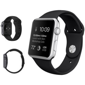 PASEK DO APPLE WATCH 1 2 3 4 5 6 SE 42/44MM CZARNY SILIKONOWY