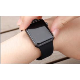 PASEK DO APPLE WATCH 1 2 3 4 5 6 SE 42/44MM CZARNY SILIKONOWY