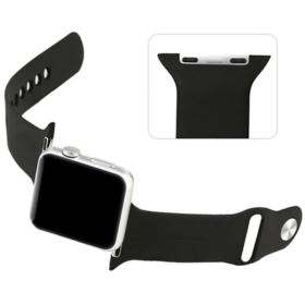 PASEK DO APPLE WATCH 1 2 3 4 5 6 SE 42/44MM CZARNY SILIKONOWY