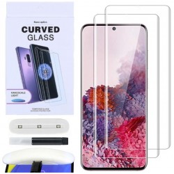 SZKŁO HARTOWANE SAMSUNG GALAXY S20 Z KLEJEM I LAMPĄ UV 9H