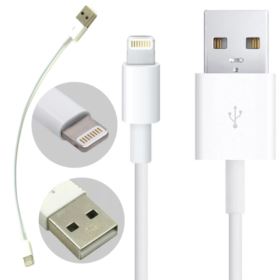 KABEL LIGHTNING APPLE IPHONE IPAD IPOD BIAŁY 23 CM