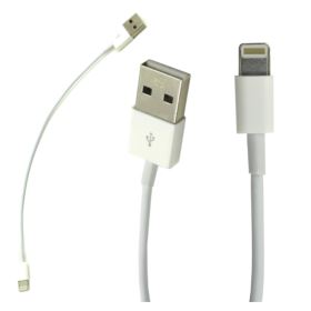 KABEL LIGHTNING APPLE IPHONE IPAD IPOD BIAŁY 23 CM