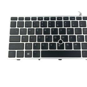 KLAWIATURA HP US CZARNA 750 755 850 855 G5 G6 ZBOOK 15U G5 15U G6 SREBRNA RAMKA Z PODŚWIETLENIE LED Z PUDEŁKIEM KGAT - Klawia...